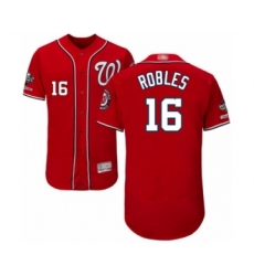 Men's Washington Nationals #16 Victor Robles White Home Flex Base Authentic Collection 2019 World Series Champions Baseball Jersey