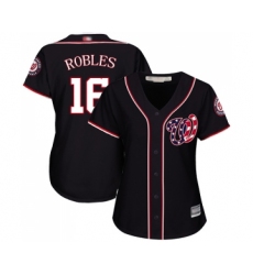 Women's Washington Nationals #16 Victor Robles Replica Navy Blue Alternate 2 Cool Base Baseball Jersey