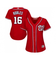 Women's Washington Nationals #16 Victor Robles Replica Red Alternate 1 Cool Base Baseball Jersey