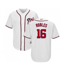 Youth Washington Nationals #16 Victor Robles Replica White Home Cool Base Baseball Jersey