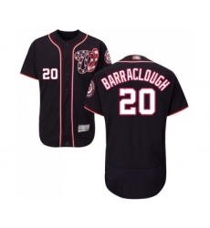 Men's Washington Nationals #20 Kyle Barraclough Navy Blue Alternate Flex Base Authentic Collection Baseball Jersey
