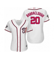 Women's Washington Nationals #20 Kyle Barraclough Authentic White Home Cool Base 2019 World Series Bound Baseball Jersey