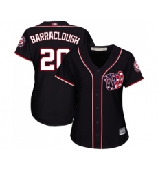 Women's Washington Nationals #20 Kyle Barraclough Replica Navy Blue Alternate 2 Cool Base Baseball Jersey