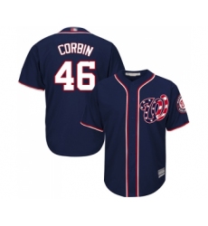 Men's Washington Nationals #46 Patrick Corbin Replica Navy Blue Alternate 2 Cool Base Baseball Jersey