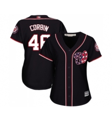 Women's Washington Nationals #46 Patrick Corbin Replica Navy Blue Alternate 2 Cool Base Baseball Jersey