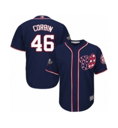 Youth Washington Nationals #46 Patrick Corbin Authentic Navy Blue Alternate 2 Cool Base 2019 World Series Bound Baseball Jersey