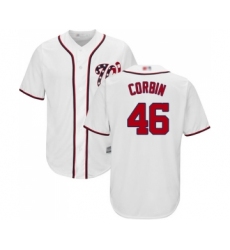 Youth Washington Nationals #46 Patrick Corbin Replica White Home Cool Base Baseball Jersey