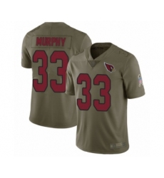 Youth Arizona Cardinals #33 Byron Murphy Limited Olive 2017 Salute to Service Football Jersey