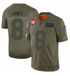 Women's New York Giants #8 Daniel Jones Limited Camo 2019 Salute to Service Football Jersey