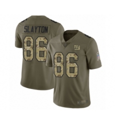 Men's New York Giants #86 Darius Slayton Limited Olive Camo 2017 Salute to Service Football Jersey