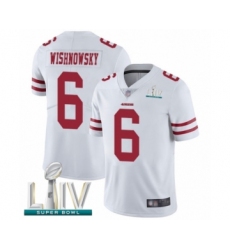 Youth San Francisco 49ers #6 Mitch Wishnowsky White Vapor Untouchable Limited Player Super Bowl LIV Bound Football Jersey
