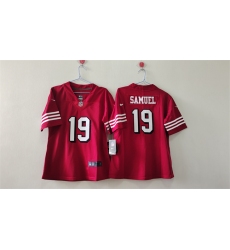 Women's San Francisco 49ers #19 Deebo Samuel Red Vapor Alternate Football Stitched Jersey(Run Small)