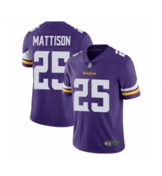 Men's Minnesota Vikings #25 Alexander Mattison Purple Team Color Vapor Untouchable Limited Player Football Jersey
