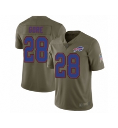 Men's Buffalo Bills #28 Frank Gore Limited Olive 2017 Salute to Service Football Jersey