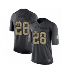 Youth Buffalo Bills #28 Frank Gore Limited Black 2016 Salute to Service Football Jersey