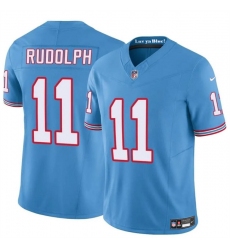 Men's Tennessee Titans #11 Mason Rudolph Blue 2024 F.U.S.E. Throwback Vapor Limited Football Stitched Jersey