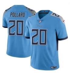 Men's Tennessee Titans #20 Tony Pollard Blue Vapor Limited Football Stitched Jersey