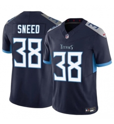 Men's Tennessee Titans #38 L'Jarius Sneed Navy 2024 F.U.S.E. Vapor Limited Football Stitched Jersey