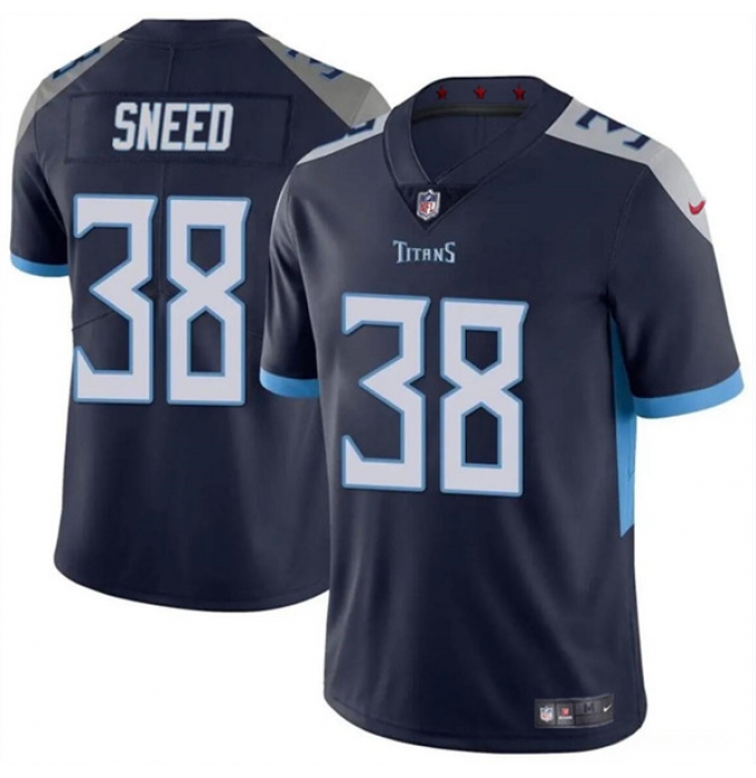 Men's Tennessee Titans #38 L'Jarius Sneed Navy Vapor Limited Football Stitched Jersey