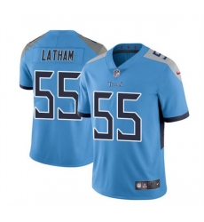 Men's Tennessee Titans #55 JC Latham Blue 2024 Draft Vapor Limited Football Stitched Jersey