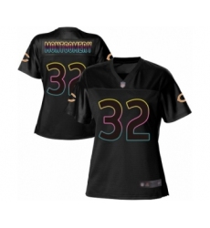 Women's Chicago Bears #32 David Montgomery Game Black Fashion Football Jersey