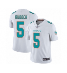 Youth Miami Dolphins #5 Jake Rudock White Vapor Untouchable Limited Player Football Jersey