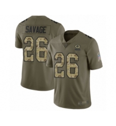 Men's Green Bay Packers #26 Darnell Savage Jr. Limited Olive Camo 2017 Salute to Service Football Jersey