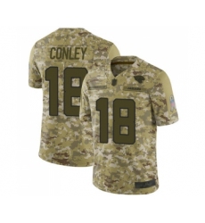 Youth Jacksonville Jaguars #18 Chris Conley Limited Camo 2018 Salute to Service Football Jersey