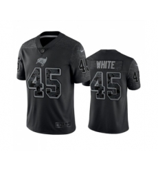 Men's Tampa Bay Buccaneers #45 Devin White Black Reflective Limited Stitched Jersey