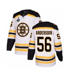 Men's Boston Bruins #56 Axel Andersson Authentic White Winter Classic 2019 Stanley Cup Final Bound Hockey Jersey