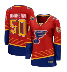 Women's St. Louis Blues #50 Jordan Binnington Fanatics Branded Red 2020-21 Special Edition Breakaway Player Jersey