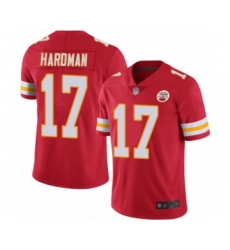 Youth Kansas City Chiefs #17 Mecole Hardman Red Team Color Vapor Untouchable Limited Player Football Jersey