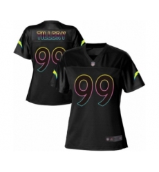 Women's Los Angeles Chargers #99 Jerry Tillery Game Black Fashion Football Jersey