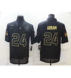 Men's Oakland Raiders #24 Johnathan Abram Black Nike 2020 Salute To Service Limited Jersey