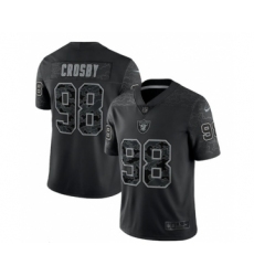 Men's Las Vegas Raiders #98 Maxx Crosby Black Reflective Limited Stitched Football Jersey