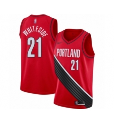 Youth Portland Trail Blazers #21 Hassan Whiteside Swingman Red Finished Basketball Jersey - Statement Edition