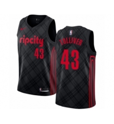 Women's Portland Trail Blazers #43 Anthony Tolliver Swingman Black Basketball Jersey - City Edition