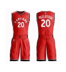 Men's Toronto Raptors #20 Rondae Hollis-Jefferson Authentic Red Basketball Suit Jersey - Icon Edition