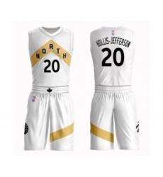 Men's Toronto Raptors #20 Rondae Hollis-Jefferson Swingman White Basketball Suit Jersey - City Edition