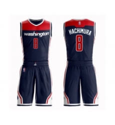 Men's Washington Wizards #8 Rui Hachimura Swingman Navy Blue Basketball Suit Jersey Statement Edition