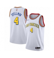 Youth Golden State Warriors #4 Omari Spellman Swingman White Hardwood Classics Basketball Jersey - San Francisco Classic Edition