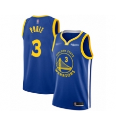 Women's Golden State Warriors #3 Jordan Poole Swingman Royal Finished Basketball Jersey - Icon Edition
