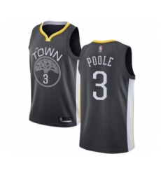 Youth Golden State Warriors #3 Jordan Poole Swingman Black Basketball Jersey - Statement Edition