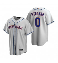 Men's Nike New York Mets #0 Marcus Stroman Gray Road Stitched Baseball Jersey