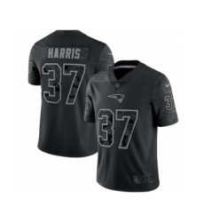 Men's New England Patriots #37 Damien Harris Black Reflective Limited Stitched Football Jersey