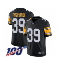 Youth Pittsburgh Steelers #39 Minkah Fitzpatrick Black Alternate Vapor Untouchable Limited Player 100th Season Football Jersey