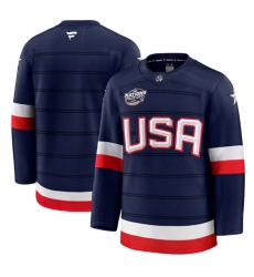 Men's USA Blank Navy 2025 4 Nations Face-Off Stitched Jersey