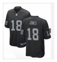 Men's Las Vegas Raiders #18 Jones Black 2024 Draft F.U.S.E. Vapor Football Stitched Jersey