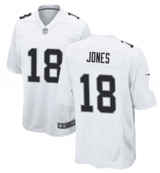 Men's Las Vegas Raiders #18 Jones White 2024 Draft F.U.S.E. Vapor Football Stitched Jersey