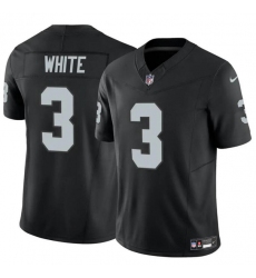 Men's Las Vegas Raiders #3 Zamir White Black F.U.S.E. Vapor Football Stitched Jersey